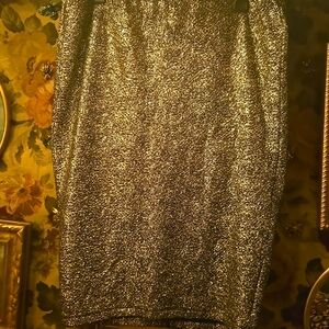 Torrid Gray Mettallic Knit Pencil Skirt